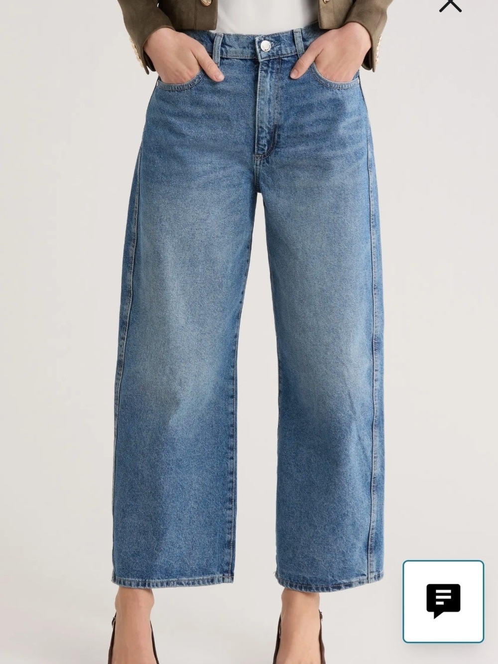 Jason Wu Relaxed Straight-Leg Jeans in Medium Blue Wash Size 26x30
